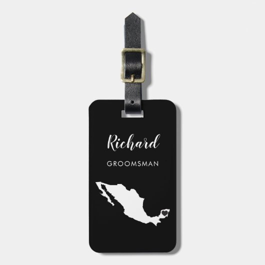 Mexico Map Bagagelabel, Wedding Party Welcome Lugg Bagagelabel (Voorkant verticaal)