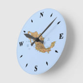 Mexico Map Clock Ronde Klok (Hoek)