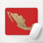 Mexico Map Mousepad Muismat (Met muis)