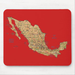Mexico Map Mousepad Muismat