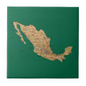 Mexico Map Tile Tegeltje (Voorkant)
