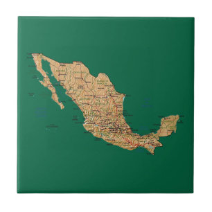 Mexico Map Tile Tegeltje