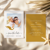 Mexico Map Wedding Save the Date Kaart
