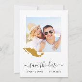 Mexico Map Wedding Save the Date Kaart (Voorkant)