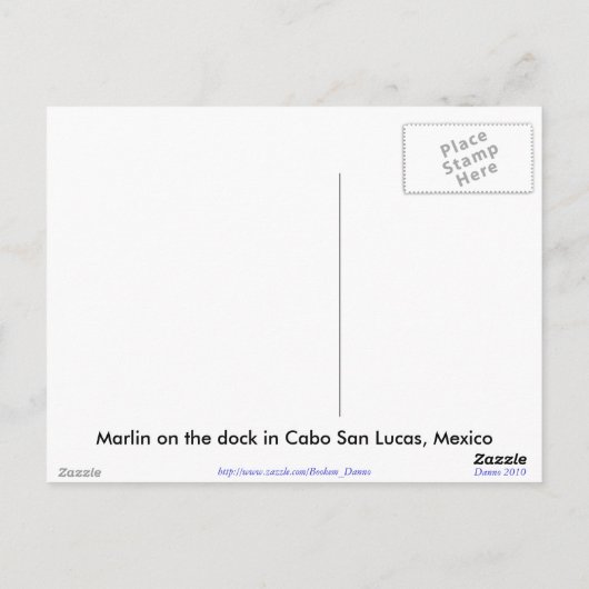 Mexico Marlin Briefkaart (Achterkant)