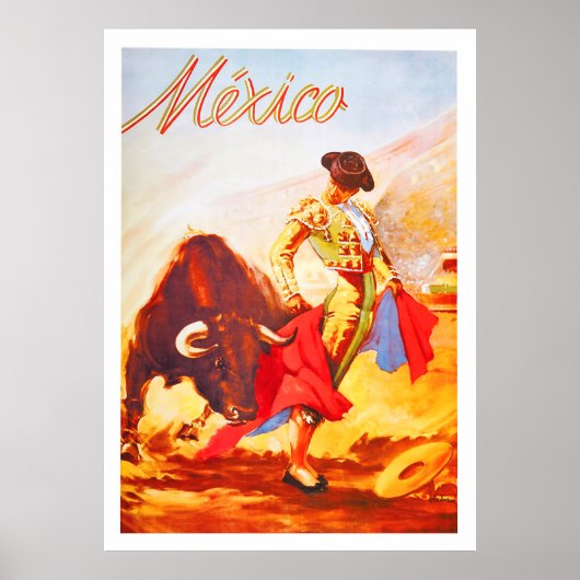 Mexico, Matador Bullgevecht Poster (Voorkant)