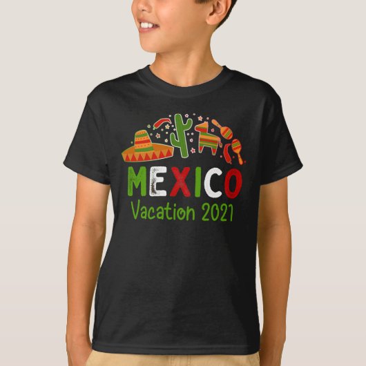 Mexico Matching Vacation 2021 T-shirt (Voorkant)