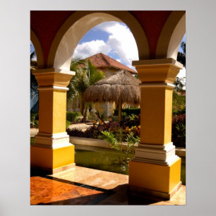 Mexico, Mayan Riviera, architectuur bij Iberostar Poster