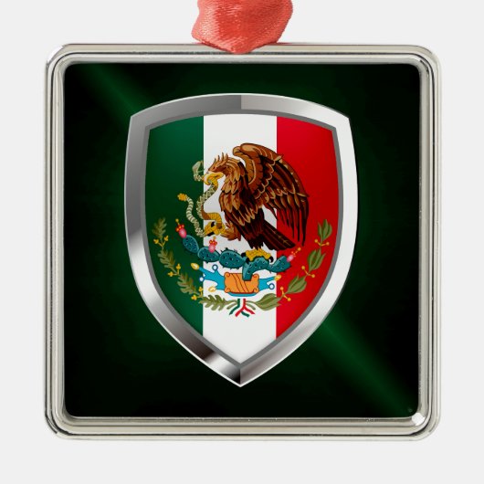 Mexico Metallic Emblem Metalen Ornament (Voorkant)