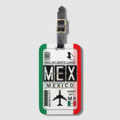 Mexico MEX-Bagagelabel Bagagelabel (Voorkant (verticaal))