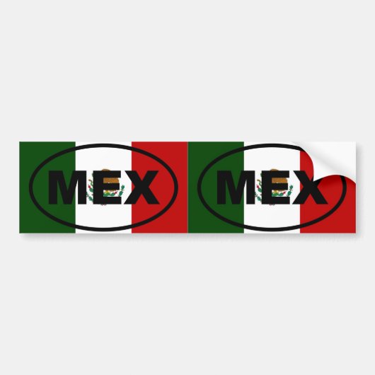Mexico - MEX - Eurostijl Bumpersticker (Voorkant)