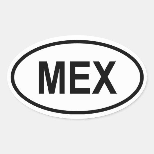 Mexico MEX Ovale Sticker (Voorkant)