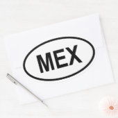 Mexico MEX Ovale Sticker (Envelop)