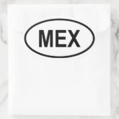 Mexico MEX Ovale Sticker (Tas)