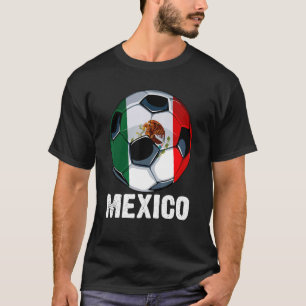 Mexico Mexicaans Football van de Vlag Voetbal T-shirt