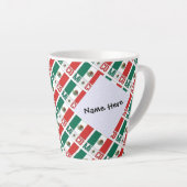 Mexico Mexicaanse vlag betegeld gepersonaliseerd Latte Mok (Rechterhoek)