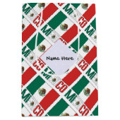 Mexico Mexicaanse vlag betegeld gepersonaliseerd Medium Cadeauzakje (Voorkant)