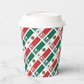 Mexico Mexicaanse vlag betegeld gepersonaliseerd Papieren Bekers (Links)