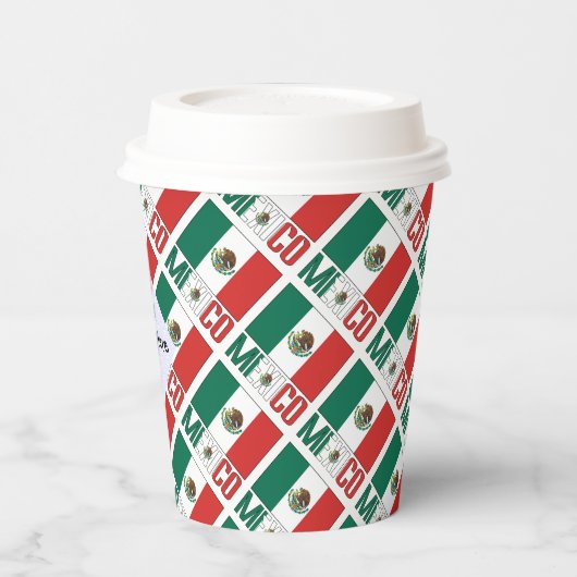 Mexico Mexicaanse vlag betegeld gepersonaliseerd Papieren Bekers (Links)