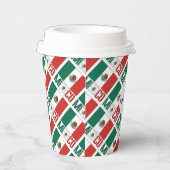 Mexico Mexicaanse vlag betegeld gepersonaliseerd Papieren Bekers (Rechts)