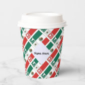 Mexico Mexicaanse vlag betegeld gepersonaliseerd Papieren Bekers (Voorkant)