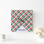 Mexico Mexicaanse vlag betegeld gepersonaliseerd Vierkante Klok (Huis)