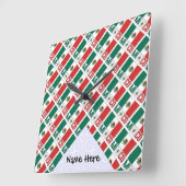 Mexico Mexicaanse vlag betegeld gepersonaliseerd Vierkante Klok (Hoek)