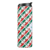 Mexico Mexicaanse vlag betegeld groen gepersonalis Thermosbeker (Gedraaid links)