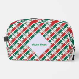 Mexico Mexicaanse vlag betegelde groene personalis Toilettasje