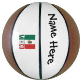 Mexico Mexicaanse vlag gepersonaliseerd Basketbal (Verticaal)