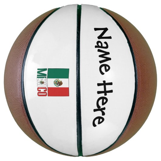 Mexico Mexicaanse vlag gepersonaliseerd Basketbal (Verticaal)