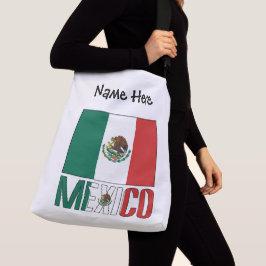 Mexico Mexicaanse vlag gepersonaliseerd Crossbody Tas