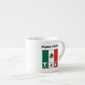 Mexico Mexicaanse vlag gepersonaliseerd Espresso Kop (Voorkant rechts)
