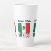 Mexico Mexicaanse vlag gepersonaliseerd Latte Mok (Voorkant)