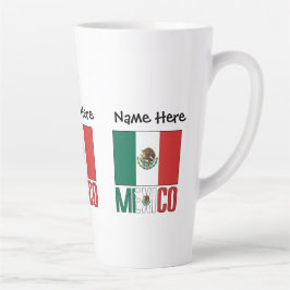 Mexico Mexicaanse vlag gepersonaliseerd Latte Mok