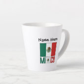 Mexico Mexicaanse vlag gepersonaliseerd Latte Mok (Rechterhoek)
