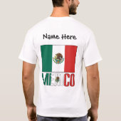 Mexico Mexicaanse vlag gepersonaliseerd T-shirt (Achterkant)