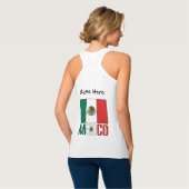 Mexico Mexicaanse vlag gepersonaliseerd Tanktop (Volledige Achterkant)