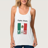 Mexico Mexicaanse vlag gepersonaliseerd Tanktop (Voorkant)