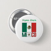 Mexico Mexicaanse vlag groen gepersonaliseerd Ronde Button 5,7 Cm (Voorkant /achterkant)