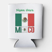 Mexico Mexicaanse vlag Groene Personalisatie Blikjeskoeler (Voorkant)
