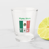 Mexico Mexicaanse vlag Groene Personalisatie Shot Glas (Voorkant)