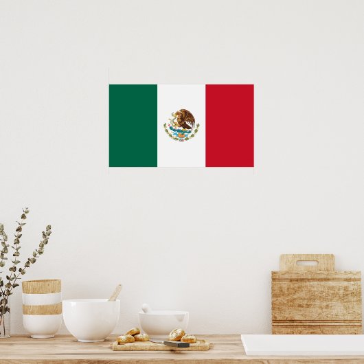 Mexico - Mexicaanse vlag Poster (Keuken)