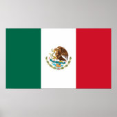 Mexico - Mexicaanse vlag Poster (Voorkant)