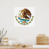 MEXICO MEXICAN ELGF SYMBOL Mexicaanse vlag Poster (Keuken)