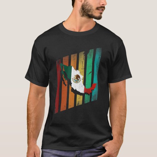 Mexico Mexican Mexico Flag Silhouette T-shirt (Voorkant)