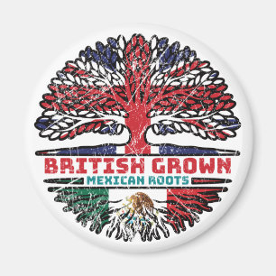 Mexico Mexican Uk United Kingdom British Tree Magneet