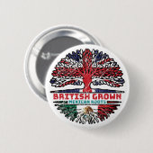 Mexico Mexican Uk United Kingdom British Tree Ronde Button 5,7 Cm (Voorkant /achterkant)