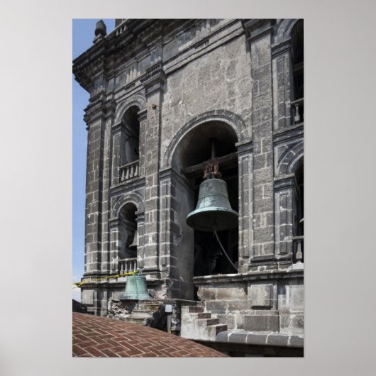 Mexico, Mexico City, Zocalo. De Bell Towers Poster (Voorkant)