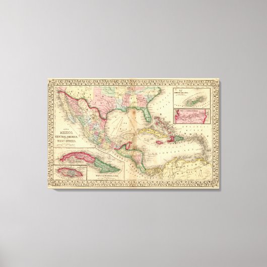 Mexico, Midden-Amerika, West Indies Canvas Afdruk (Voorkant)